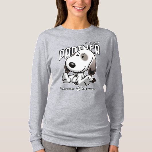 私の素敵なパートナー |女性の長袖 Tシャツ (正面)
