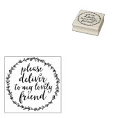 私の素敵な友人のエンベロープアートにお届け ラバースタンプ (押印)