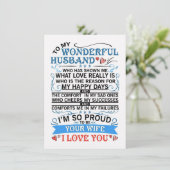 私の素敵な夫への妻のアート 招待状 (スタンド正面)