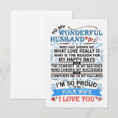 私の素敵な夫へ 出欠カード (正面/裏面)