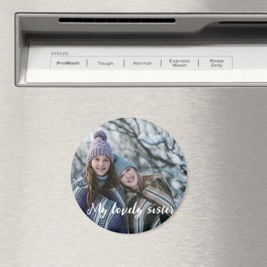 私の素敵な妹の写真がカスタムある マグネット (インサイチュ (食洗機))