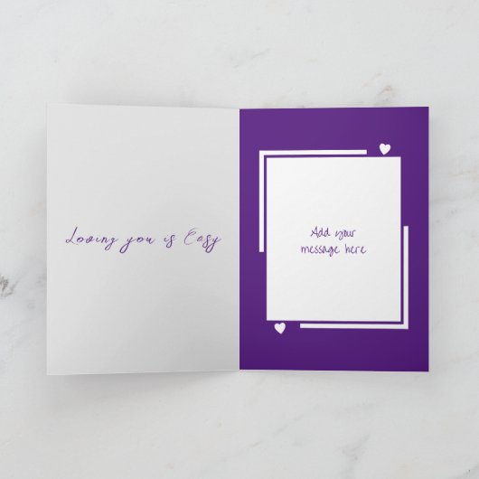 私の素敵な妻は鳥の記念日を愛している カード (内部)