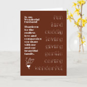 私の素晴らしい夫のカードに カード (黄色い花)