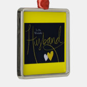 **私の素晴らしい夫**クリスマスの飾り メタルオーナメント (右)