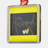 **私の素晴らしい夫**クリスマスの飾り メタルオーナメント (左)