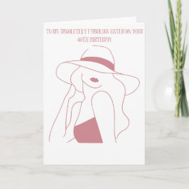 私の素晴らしい妹に40歳の誕生日を祝う カード