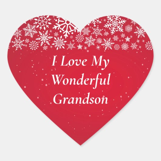 私の素晴らしい孫が大好き ハートシール (正面)