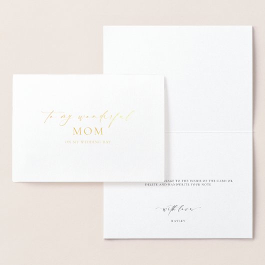 私の素晴らしい母の結婚式の日にエレスミア 箔カード (ディスプレー)