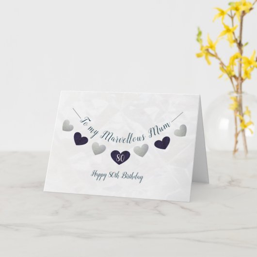 私の素晴らしい母親の80歳の誕生日に カード (黄色い花)