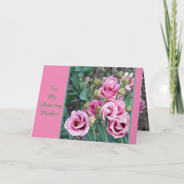 私の素晴らしい母/ピンクのバラに カード
