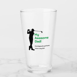 「私の素晴らしパパ」 – 父の日ガラスのタンブラー タンブラーグラス