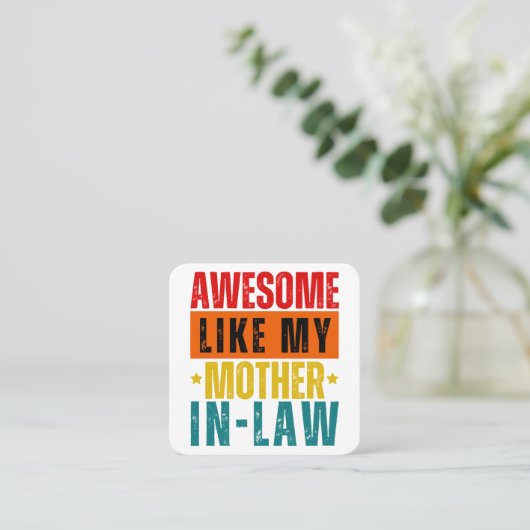 私の素晴らし姑のように スクエア名刺 (スタンド正面)