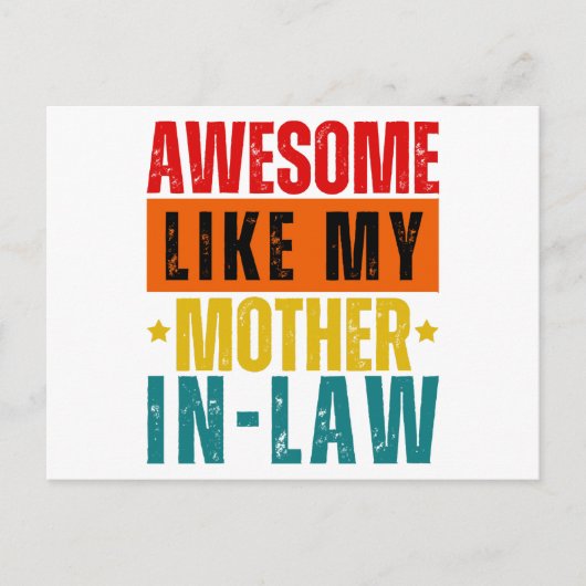 私の素晴らし姑のように ポストカード (正面)