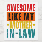 私の素晴らし姑のように ワインラベル (シングルラベル)