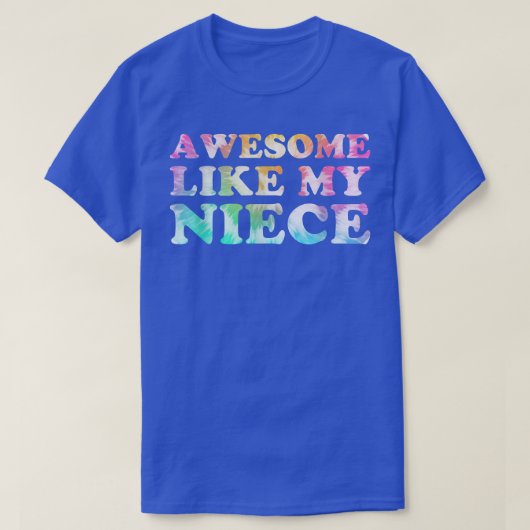私の素晴らし姪にマッチする家族の絞り染め Tシャツ (デザイン正面)