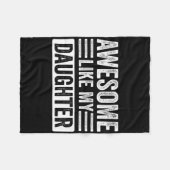 私の素晴らし娘が父親に贈るおもしろいように フリースブランケット (正面(横))