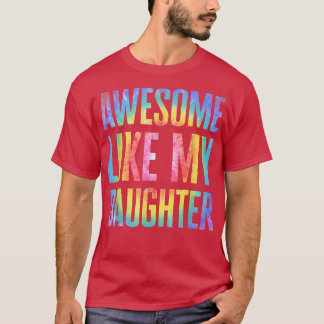 私の素晴らし娘のように絞り染め父の日パパ Tシャツ
