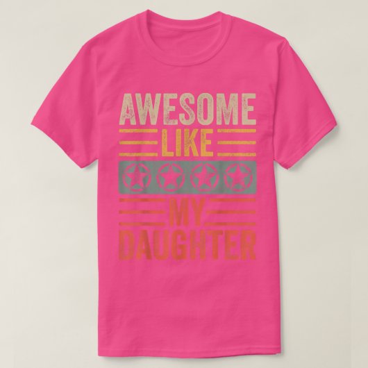 私の素晴らし娘のように面白いヴィンテージ父ママD Tシャツ (デザイン正面)