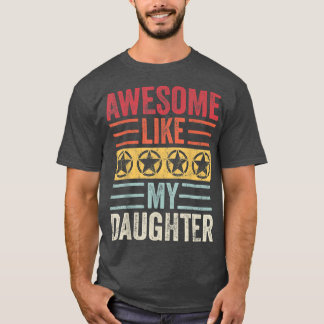私の素晴らし娘のように面白いヴィンテージ父ママD Tシャツ