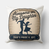 私の素晴らし娘のように – パパ&ガールラブバッジ クッション (正面)