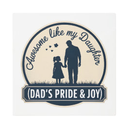 私の素晴らし娘のように – ヴィンテージパパラブバッジ メタルプリント