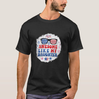 私の素晴らし娘のアメリカ合衆国国旗のように Tシャツ