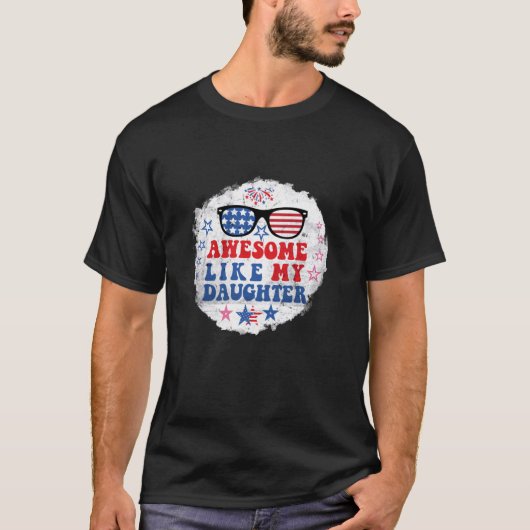 私の素晴らし娘のアメリカ合衆国国旗のように Tシャツ (正面)