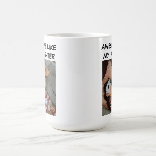 私の素晴らし娘のパパのようにおもしろい写真 コーヒーマグカップ (中央)