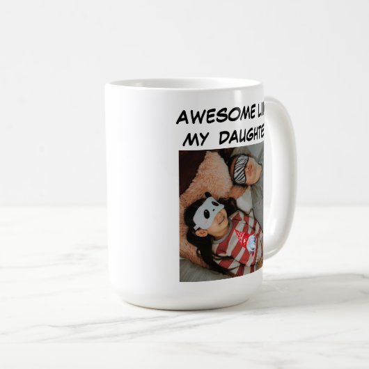 私の素晴らし娘のパパのようにおもしろい写真 コーヒーマグカップ (正面右)