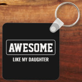 私の素晴らし娘のミニマル母の日のように キーホルダー (裏面)