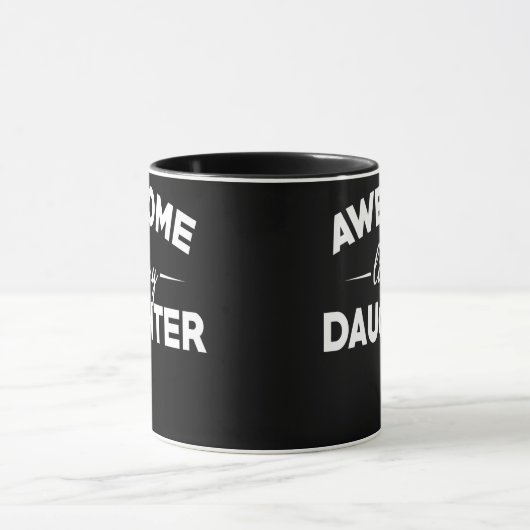 私の素晴らし娘の父の日おもしろいのパパのように マグカップ (中央)