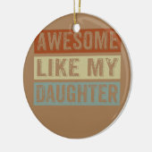 私の素晴らし娘の父の日おもしろいのレトロのように セラミックオーナメント (左)