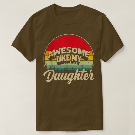 私の素晴らし娘の親の日のおもしろいヴィンタグのように Tシャツ (デザイン正面)