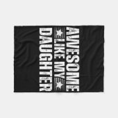 私の素晴らし娘の贈り物のように男性おもしろいD フリースブランケット (正面(横))