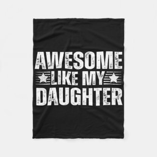 私の素晴らし娘の贈り物のように男性おもしろいD フリースブランケット