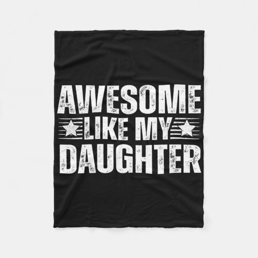 私の素晴らし娘の贈り物のように男性おもしろいD フリースブランケット (正面)
