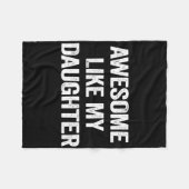 私の素晴らし娘の贈り物のように男性おもしろいD フリースブランケット (正面(横))