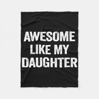 私の素晴らし娘の贈り物のように男性おもしろいD フリースブランケット
