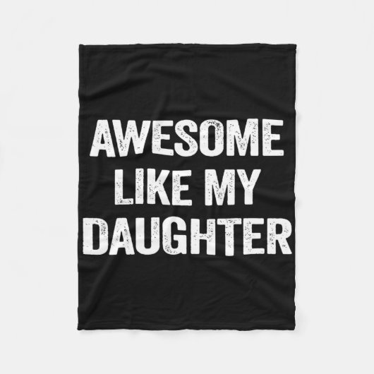 私の素晴らし娘の贈り物のように男性おもしろいD フリースブランケット (正面)