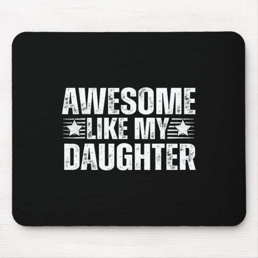 私の素晴らし娘の贈り物のように男性おもしろいD マウスパッド (正面)