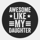 私の素晴らし娘の贈り物のように男性おもしろいD ラウンドシール (正面)