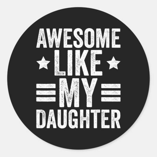 私の素晴らし娘の贈り物のように男性おもしろいD ラウンドシール (正面)