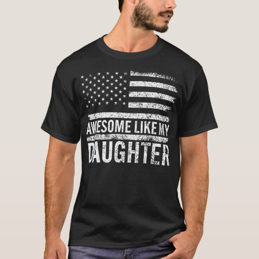 私の素晴らし娘の贈り物のように男性おもしろいD Tシャツ (正面)