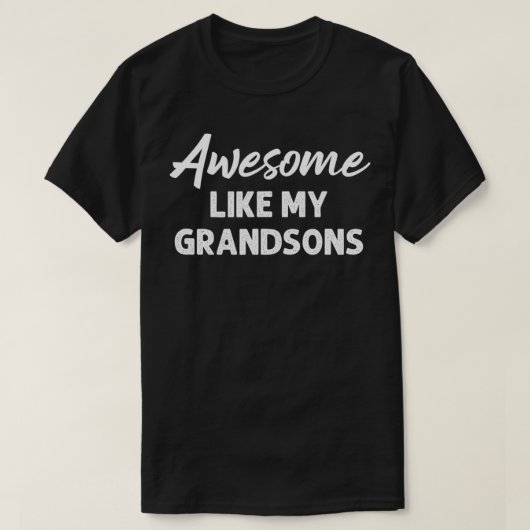 私の素晴らし孫たちおもしろいおじいちゃん父のように Tシャツ (デザイン正面)