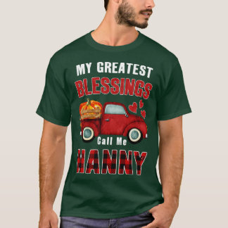 私の素晴らし恵みは私をナンニーパンプキントラックと呼ぶ Tシャツ