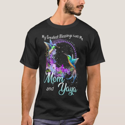 私の素晴らし恵みは私をママと屋谷ハミングと呼ぶ Tシャツ (正面)
