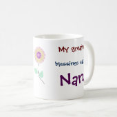 私の素晴らし恵みは私をNana Coffee Mugと呼ぶ コーヒーマグカップ (正面右)