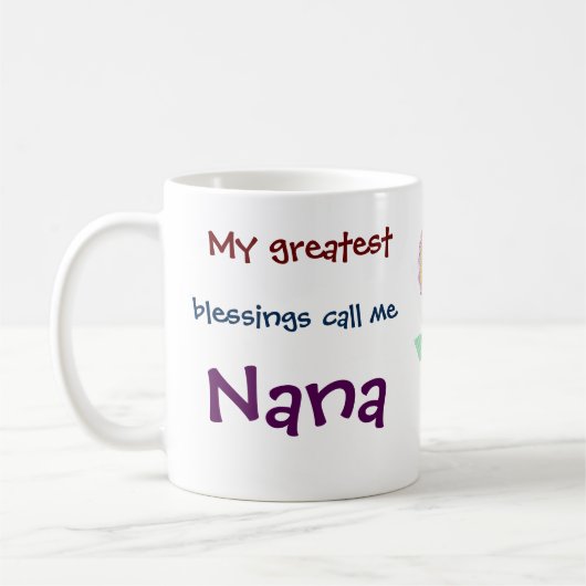 私の素晴らし恵みは私をNana Coffee Mugと呼ぶ コーヒーマグカップ (左)