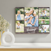 私の素晴らし恵み母引用文6写真素朴 キャンバスプリント