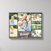 私の素晴らし恵み母引用文6写真素朴 キャンバスプリント (正面)